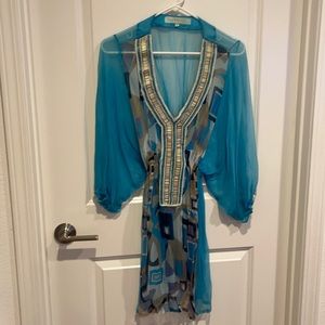 Gorgeous embellished kareenas beach bathing suit cover in size small